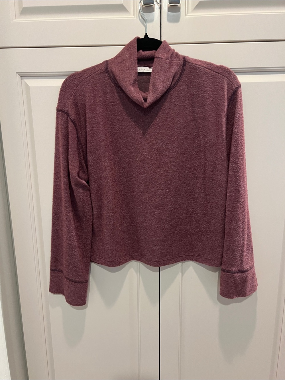 Lush Mauve Brushed Cowl Neck Sweater